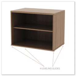 Alera Open Office Desk Series 29.5w x 19.13d x 22.78h Low Storage Cabinet Credenza - Modern Walnut