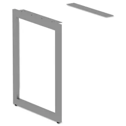 Alera Open Office Series 23-3/8 in. x 28-1/2 in. Fully Adjustable O-Leg Return Base - Silver