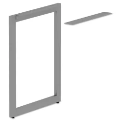 Alera Open Office Series 23-3/8 in. x 28-1/2 in. Fully Adjustable O-Leg Return Base - Silver