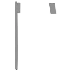 Alera Open Office Series 23-3/8 in. x 28-1/2 in. Fully Adjustable O-Leg Return Base - Silver