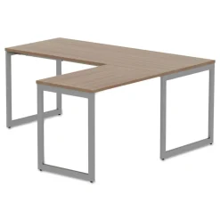Alera Open Office Series 23-3/8 in. x 28-1/2 in. Fully Adjustable O-Leg Return Base - Silver