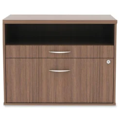 Alera Open Office Series 29.5 in. x 19.13 in. x 22.88 in. 2-Drawer Low File Cabinet Credenza - Walnut