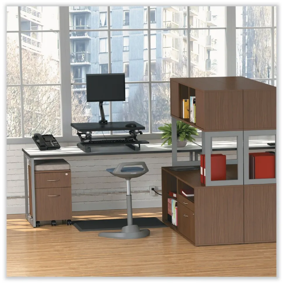 Alera Open Office Series 29.5 in. x 19.13 in. x 22.88 in. 2-Drawer Low File Cabinet Credenza - Walnut