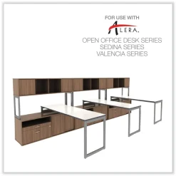 Alera Open Office Series 29.5 in. x 19.13 in. x 22.88 in. 2-Drawer Low File Cabinet Credenza - Walnut