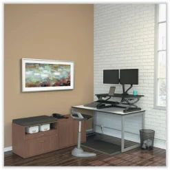 Alera Open Office Series 29.5 in. x 19.13 in. x 22.88 in. 2-Drawer Low File Cabinet Credenza - Walnut