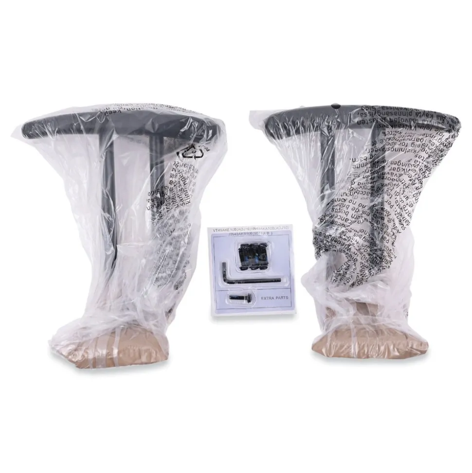 Alera Optional Fixed Height T-Arms for Essentia and Interval Series Chairs - Black (1-Pair)