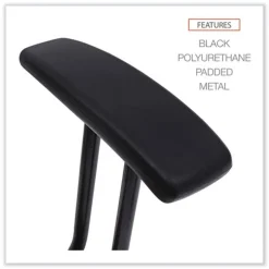 Alera Optional Fixed Height T-Arms for Essentia and Interval Series Chairs - Black (1-Pair)