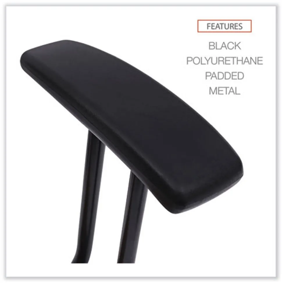 Alera Optional Fixed Height T-Arms for Essentia and Interval Series Chairs - Black (1-Pair)