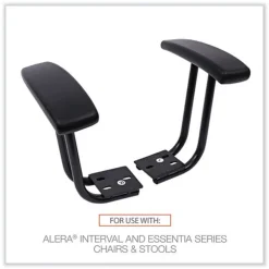 Alera Optional Fixed Height T-Arms for Essentia and Interval Series Chairs - Black (1-Pair)