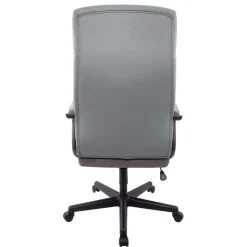 Alera Oxnam Series 17.56 in. to 21.38 in. Seat Height Supports Up to 275 lbs. High-Back Task Chair - Gray Seat/Back, Black Base