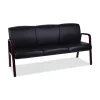 Alera Reception Lounge WL Series 65.13 in. x 26.13 in. x 33 in. 3-Seat Sofa - Black