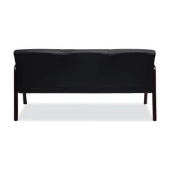 Alera Reception Lounge WL Series 65.13 in. x 26.13 in. x 33 in. 3-Seat Sofa - Black