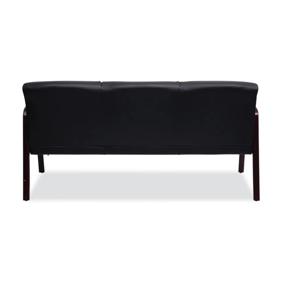 Alera Reception Lounge WL Series 65.13 in. x 26.13 in. x 33 in. 3-Seat Sofa - Black