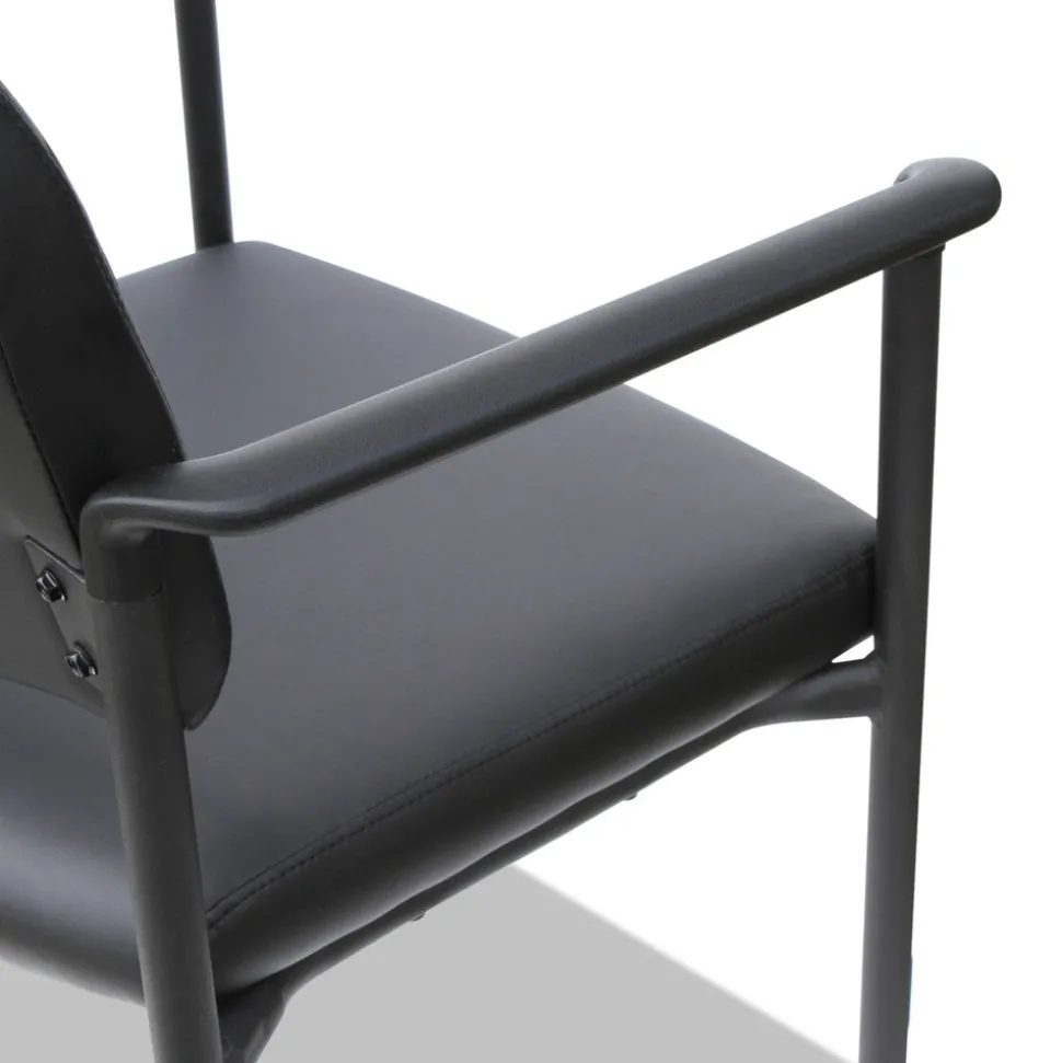 Alera Sorrento Series Stacking Ultra-Cushioned Guest Chair - Black (2/Carton)