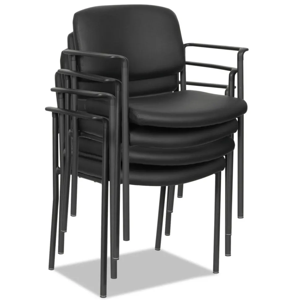 Alera Sorrento Series Stacking Ultra-Cushioned Guest Chair - Black (2/Carton)