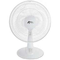 Alera 3-Speed 12 in. Plastic Oscillating Desk Fan - White