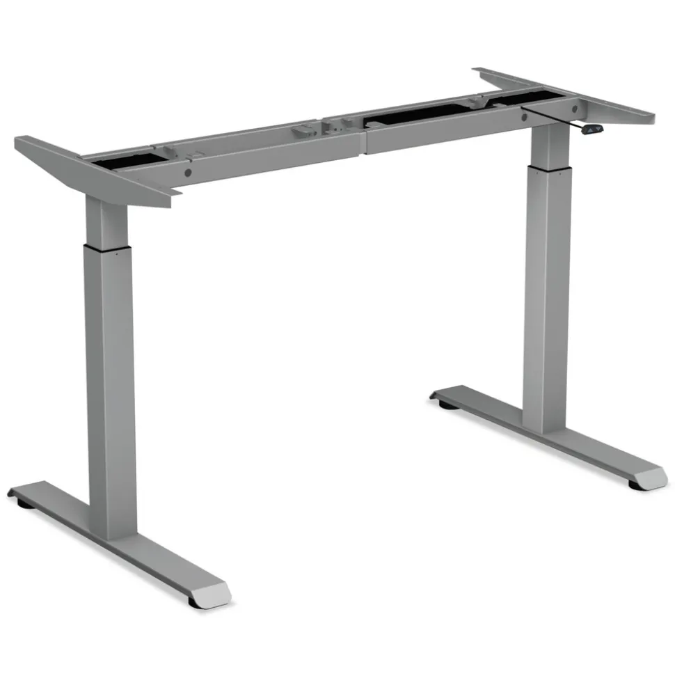 Alera 2-Stage 27.5 in - 47.25 in. High Corded Electric Adjustable Table Base - Gray