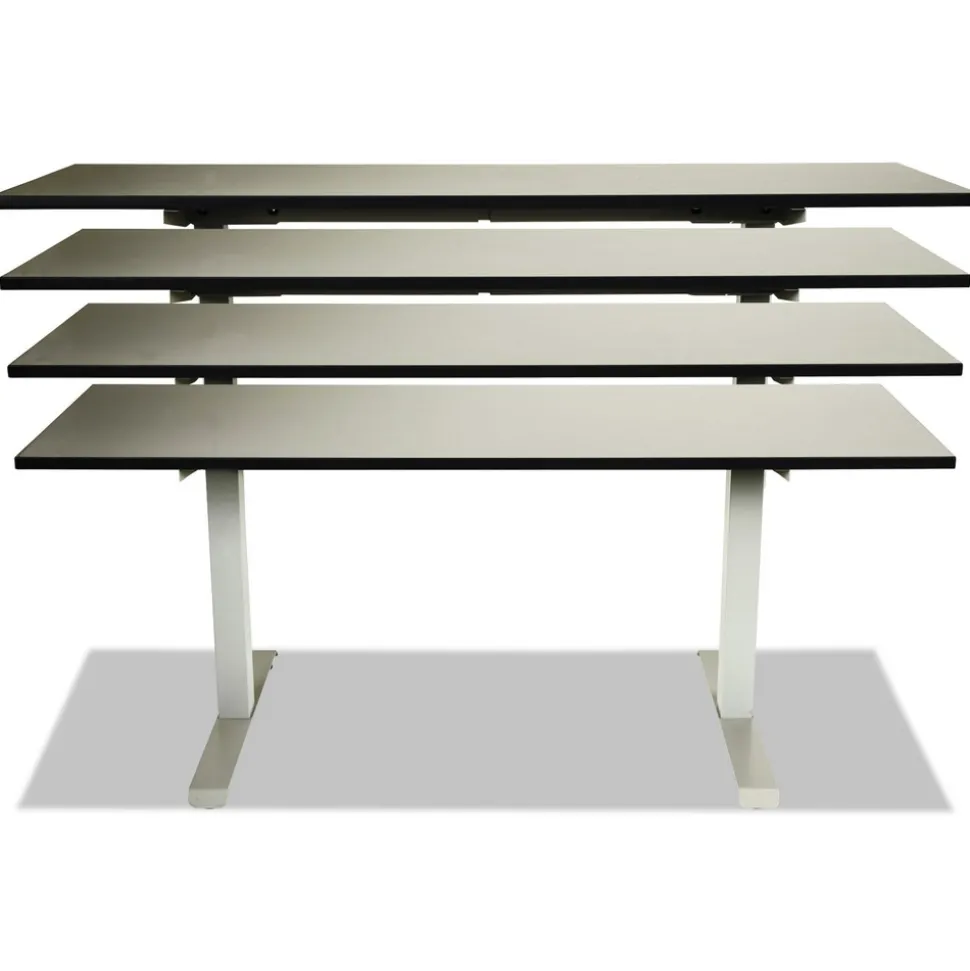 Alera 2-Stage 27.5 in - 47.25 in. High Corded Electric Adjustable Table Base - Gray