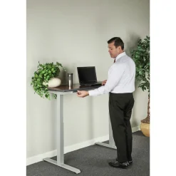 Alera 2-Stage 27.5 in - 47.25 in. High Corded Electric Adjustable Table Base - Gray