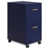 Alera Two-Drawer Mobile Vertical File 2 Letter-Size File Drawers 14.25 x 18 x 26.7 - Navy