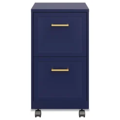 Alera Two-Drawer Mobile Vertical File 2 Letter-Size File Drawers 14.25 x 18 x 26.7 - Navy