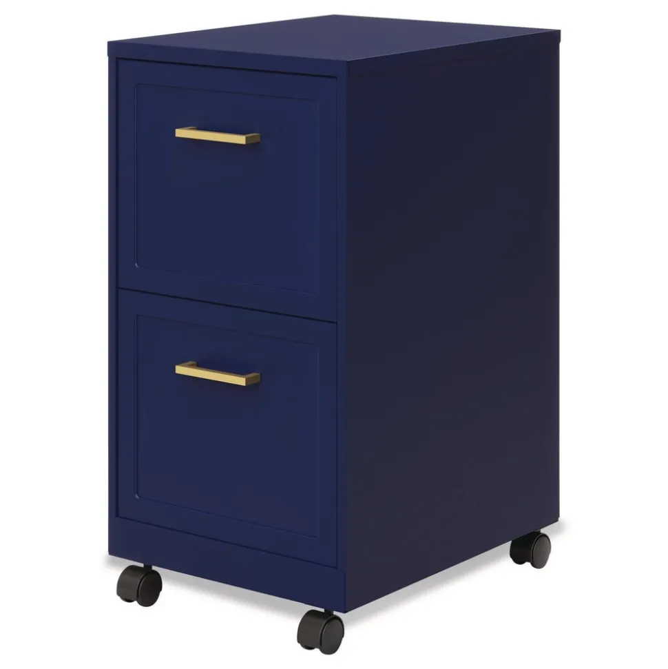 Alera Two-Drawer Mobile Vertical File 2 Letter-Size File Drawers 14.25 x 18 x 26.7 - Navy