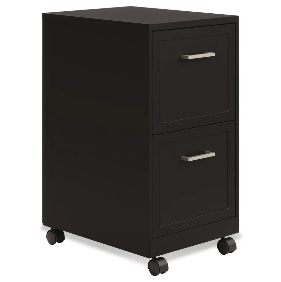 Alera Two-Drawer Mobile Vertical File 2 Letter-Size File Drawers 14.25 x 18 x 26.7 - Black