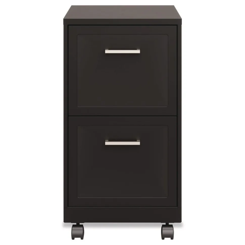 Alera Two-Drawer Mobile Vertical File 2 Letter-Size File Drawers 14.25 x 18 x 26.7 - Black