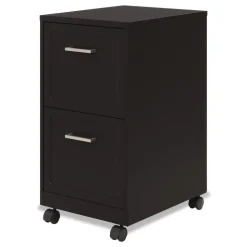 Alera Two-Drawer Mobile Vertical File 2 Letter-Size File Drawers 14.25 x 18 x 26.7 - Black