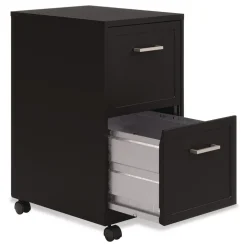 Alera Two-Drawer Mobile Vertical File 2 Letter-Size File Drawers 14.25 x 18 x 26.7 - Black