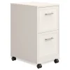 Alera Two-Drawer Mobile Vertical File 2 Letter-Size File Drawers 14.25 x 18 x 26.7 - Pearl White