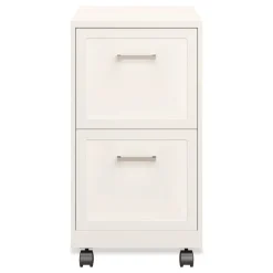 Alera Two-Drawer Mobile Vertical File 2 Letter-Size File Drawers 14.25 x 18 x 26.7 - Pearl White