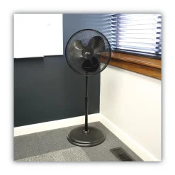 Alera 120V 0.37 Amp 3-Speed 16 in. Pedestal Stand Fan - Black