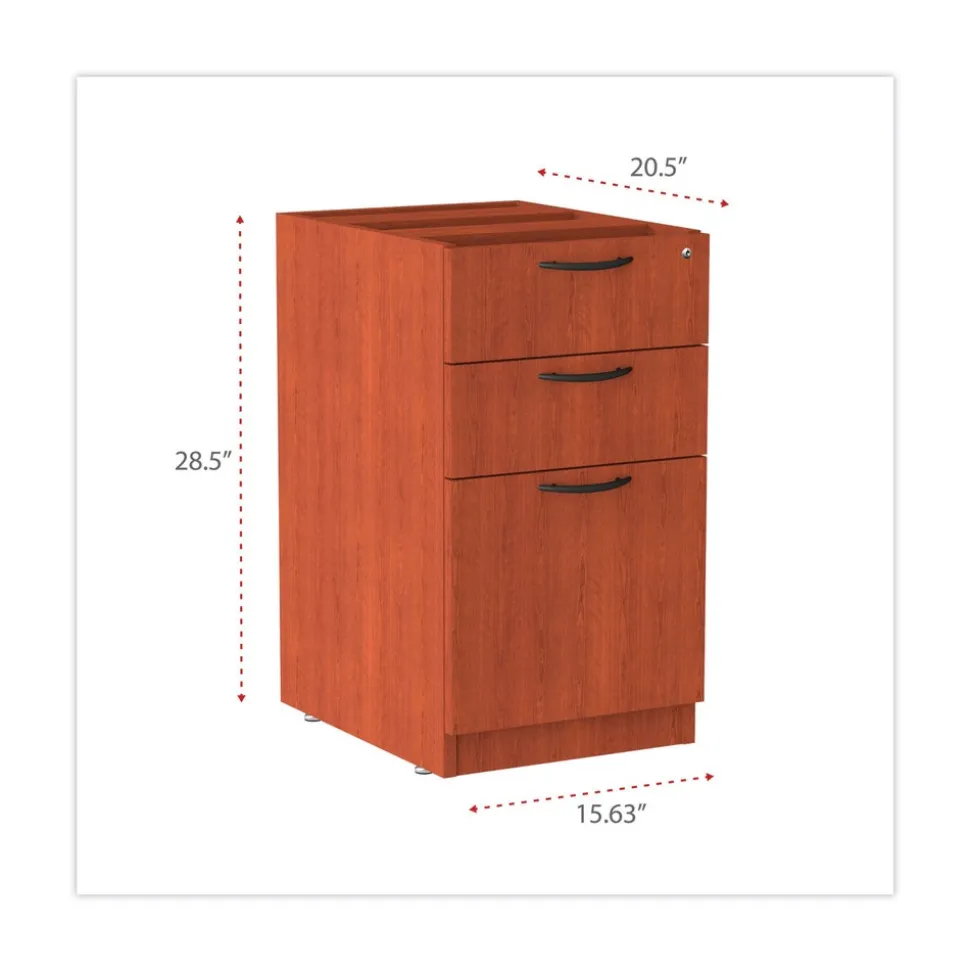 Alera Valencia Series 15.63 in. x 20.5 in. x 28.5 in. Box/File Full Pedestal - Mahogany