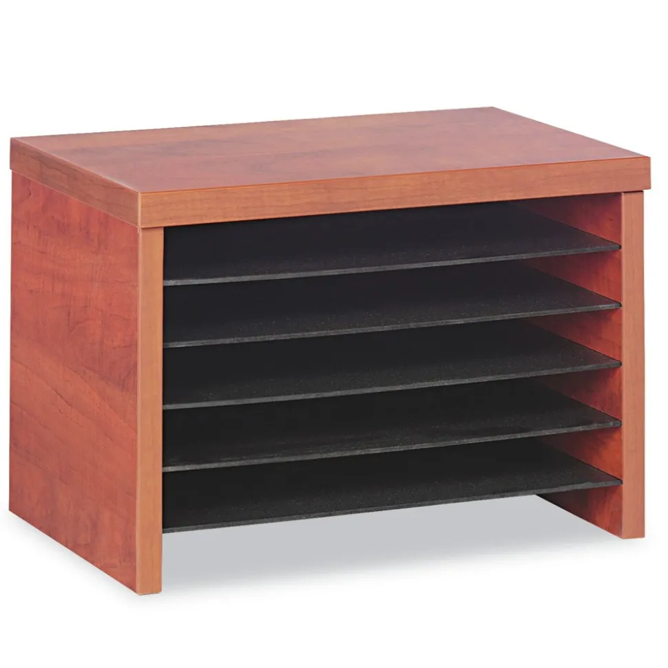 Alera Valencia Series 15.75 in. x 9.88 in. x 10.88 in. Under Counter Organizer Shelf - Cherry
