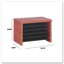 Alera Valencia Series 15.75 in. x 9.88 in. x 10.88 in. Under Counter Organizer Shelf - Cherry