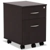 Alera Valencia Series 15.88 in. x 19.13 in. x 22.88 in. Mobile Box/File Pedestal - Espresso