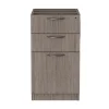 Alera Valencia Series 15.63 in. x 20.5 in. x 28.5 in. Legal/Letter 3-Drawer Full Pedestal File - Gray