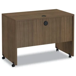 Alera Valencia Series 41.38 in. x 23.63 in. x 30 in. Mobile Workstation Desk - Modern Walnut