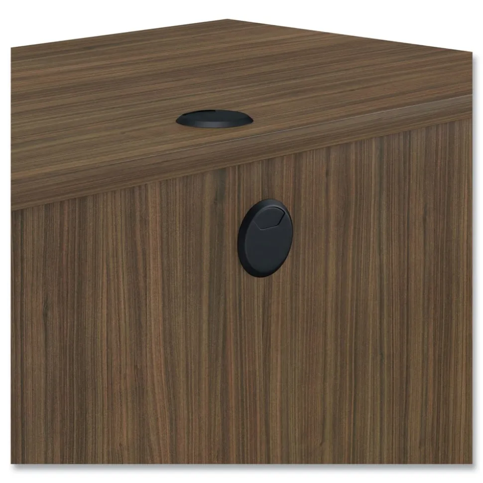 Alera Valencia Series 41.38 in. x 23.63 in. x 30 in. Mobile Workstation Desk - Modern Walnut