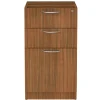 Alera VA532822WA 15.63 in. x 20.5 in. x 28.5 in. Valencia Series 3-Drawer Full File Pedestal - Modern Walnut