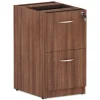 Alera VA542822WA 15.63 in. x 20.5 in. x 28.5 in. Valencia Series 2-Drawer Full File Pedestal - Modern Walnut