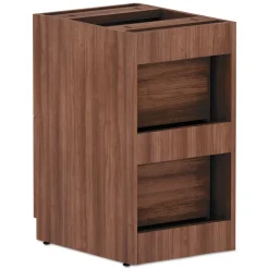 Alera VA542822WA 15.63 in. x 20.5 in. x 28.5 in. Valencia Series 2-Drawer Full File Pedestal - Modern Walnut