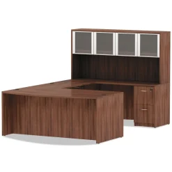 Alera VA542822WA 15.63 in. x 20.5 in. x 28.5 in. Valencia Series 2-Drawer Full File Pedestal - Modern Walnut
