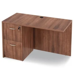 Alera VA542822WA 15.63 in. x 20.5 in. x 28.5 in. Valencia Series 2-Drawer Full File Pedestal - Modern Walnut