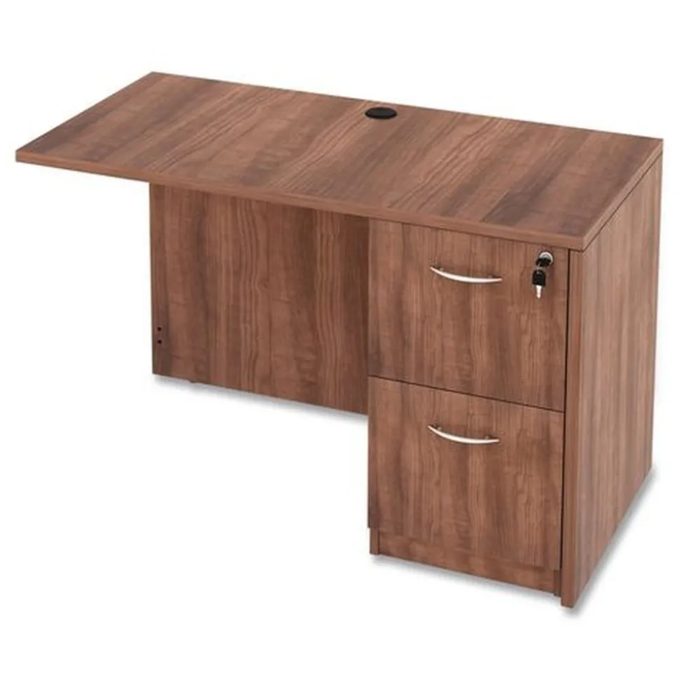 Alera VA542822WA 15.63 in. x 20.5 in. x 28.5 in. Valencia Series 2-Drawer Full File Pedestal - Modern Walnut
