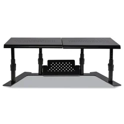 Allsop 25.6 in. to 33.1 in. x 12.6 in. x 6.2 in. to 8.6 in. Supports 20 lbs. Shelf Metal Art Ergotwin Dual Monitor Stand - Black