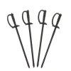 AmerCareRoyal 6 in. Plastic Sword Picks - Black (10000/Carton)