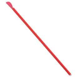 AmerCareRoyal 10.25 in. Plastic Jumbo Spoon Straw - Red (5400/Carton)