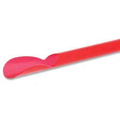 AmerCareRoyal 10.25 in. Plastic Jumbo Spoon Straw - Red (5400/Carton)